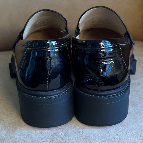 Coach Women's Patent Leather Leah Loafer Black Size 7.5 - Picture 4 of 11